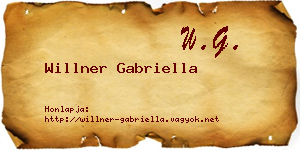 Willner Gabriella névjegykártya